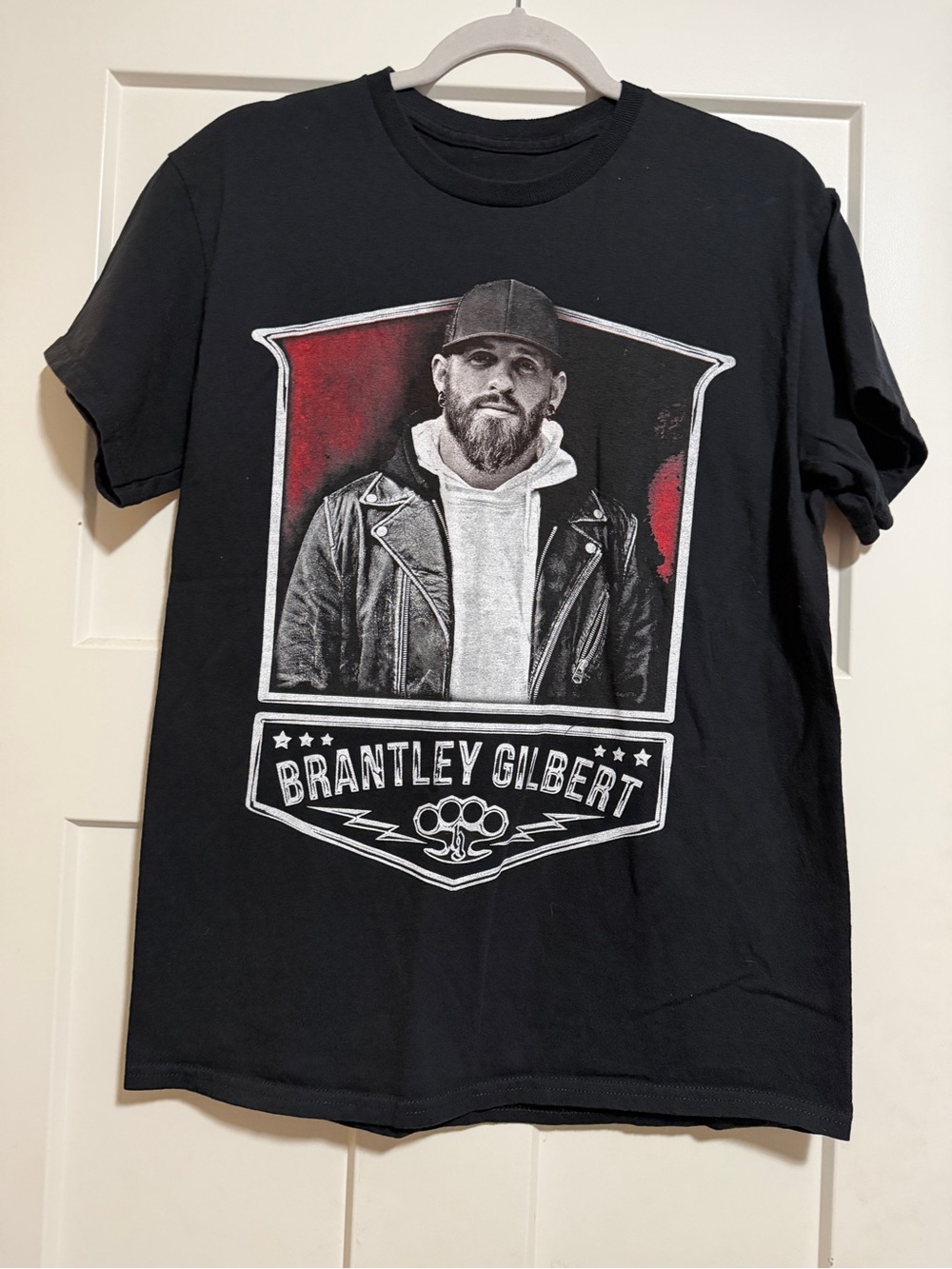 Source Unknown Black Brantley Gilbert Graphic Tee with Red Accent